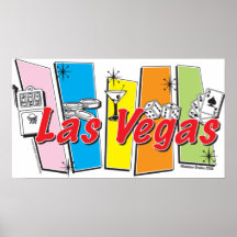 Las-Vegas-Retro Posterdrucke