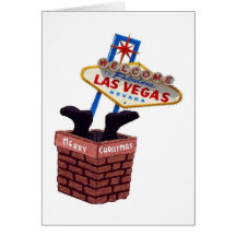 Las Vegas Sankt hinunter die Kamin-Weihnachtskarte