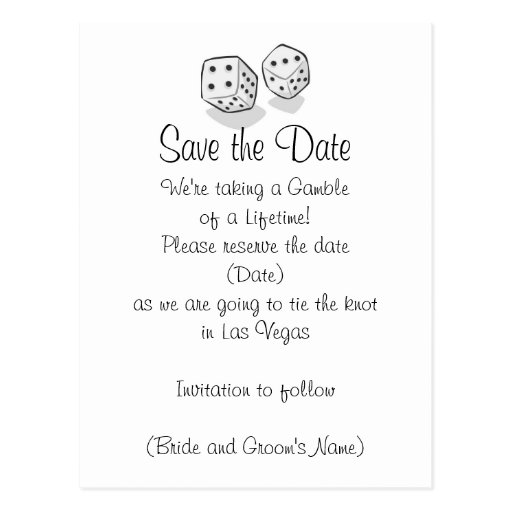 Las Vegas Save the Date Postkarte