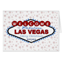 Las Vegas-Schneeflocke-frohe Weihnacht-Karte