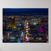 Las Vegas-Streifen-Luftfoto-Plakat-Druck