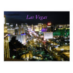 Las Vegas-Streifen-Luftnachtfoto Postkarte