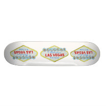 Las Vegas-Willkommensschild-Skateboard Individuelle Decks
