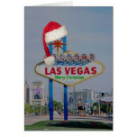 Las Vegas-Zeichen mit Sankt-Kappen-frohe Weihnacht