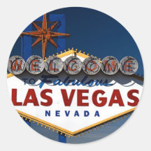 Las Vegas-Zeichen Runder Sticker