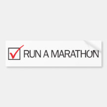 Lassen Sie einen Marathon-Karo-Kasten laufen Auto Sticker