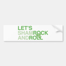 Lassen Sie uns Kleeblatt und Rolle Auto Sticker