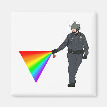 Lässiger Pfeffer-Spray-Polizist-Regenbogen mit Far Magnete