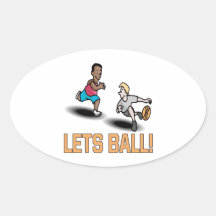 Lässt Ball Ovaler Aufkleber