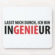 Lasst mich durch ich Behälter Ingenieur Mauspads
