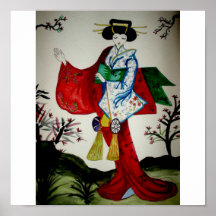 Laternen-Geisha Poster