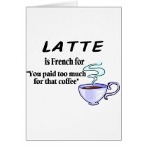 Latte ist für… französisch karten