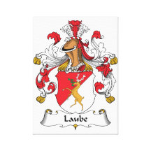 Laube Family Crest Stretched Canvas Print