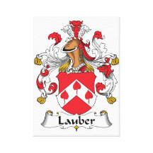 Lauber Family Crest Stretched Canvas Print