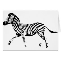 Laufender Zebra Grußkarten
