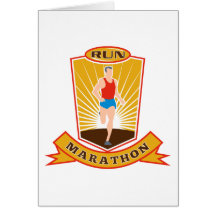 laufendes Rennenlaufschild des Marathonläufers Karte