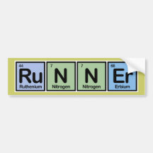 Läufer hergestellt von den Elementen Autoaufkleber