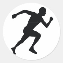 Läufer Runder Sticker