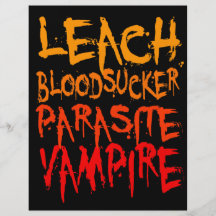 Lauge, Bloodsucker, Parasit, Vampir Individuelle Flyer