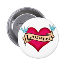 Lauren - kundenspezifische Herz-Tätowierungs-T-Shi Buttons