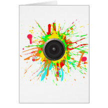 Lautsprecher-Spritzer - DJ-Musik-Disc-Jockey-Audio Grußkarte
