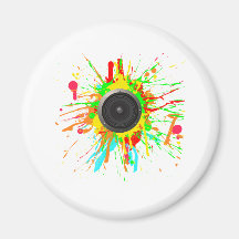 Lautsprecher-Spritzer - DJ-Musik-Disc-Jockey-Audio Magnete