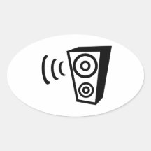 Lautsprecherschlagmusik Aufkleber