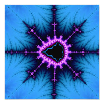 Lavendel lila Mandelbrot Kreuz auf Blau Foto