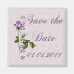Lavendel-Rosen-Hochzeits-Reihe Save the Date Kühlschrankmagnete