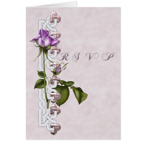 Lavendel-Rosen-Hochzeits-Reihe UAWG Karten