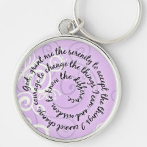 Lavendel-Ruhe-Gebet Keychain Schlüsselband