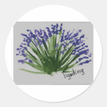 Lavendel Runde Aufkleber