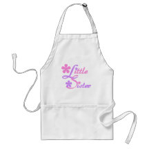 Lavendel-und Rosa-kleine Schwester-T-Shirts Schürze