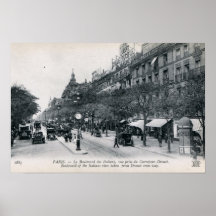 Le Boulevard des Italiens, Paris, Frankreich Vinta Posterdrucke