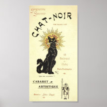 Le Chat Noir die schwarze Katze Posterdrucke