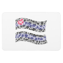 LEATHER FLAG WORD PATTERN FLEXIBLE MAGNET