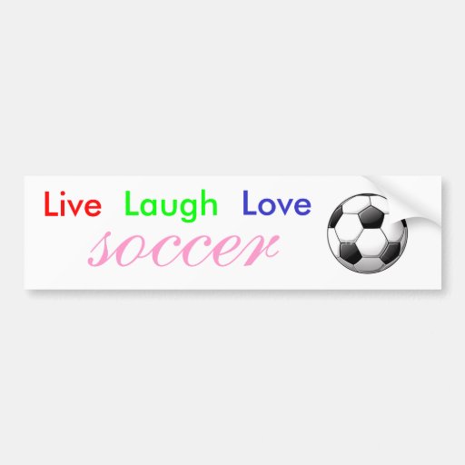 Leben Lachen-Liebe-Fußball-Stoßaufkleber Autosticker