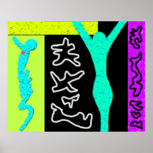 Leben ~ moderne Kunst ~ modernes buntes Plakatdrucke