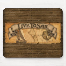 Leben Sie, um zu segeln Mousepad