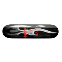 Leben Sie zu den Skaten Personalisierte Skateboarddecks