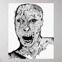 Lebende tote Skizze Poster