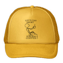 Lebens zu kurz für schlechten Kaffee! Baseballkappe