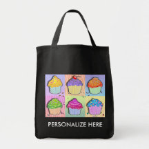 Lebensmittelgeschäft-Taschen - Pop-Kunst-kleine Ku