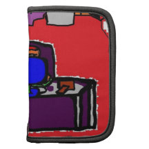 Lebhafter (arbeitender) - roter Hintergrund Planer