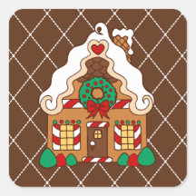 Lebkuchen-Haus-Aufkleber