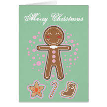 Lebkuchen-Mann Grußkarte