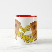 Leckere gegrillte Käse-Sandwich-Suppen-Schale Tasse