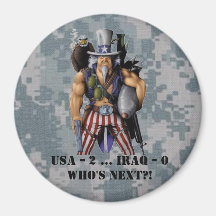 Lederfarbener Uncle Sam Magnets