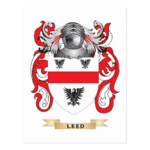 Leed Wappen (Familienwappen) Postkarte