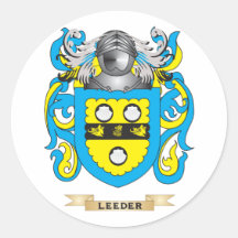 Leeder Wappen (Familienwappen) Runde Aufkleber